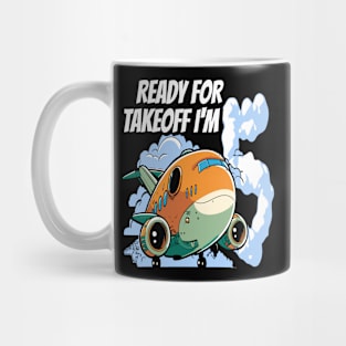 Ready for Takeoff I'm 5 - 5nd Birthday Boy Airplane Theme Mug